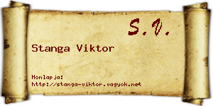 Stanga Viktor névjegykártya